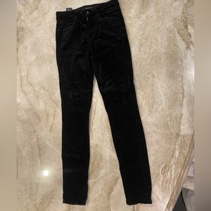 Black velvet jeans